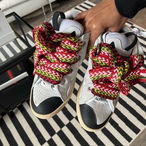 LANVIN Leather Curb Sneakers